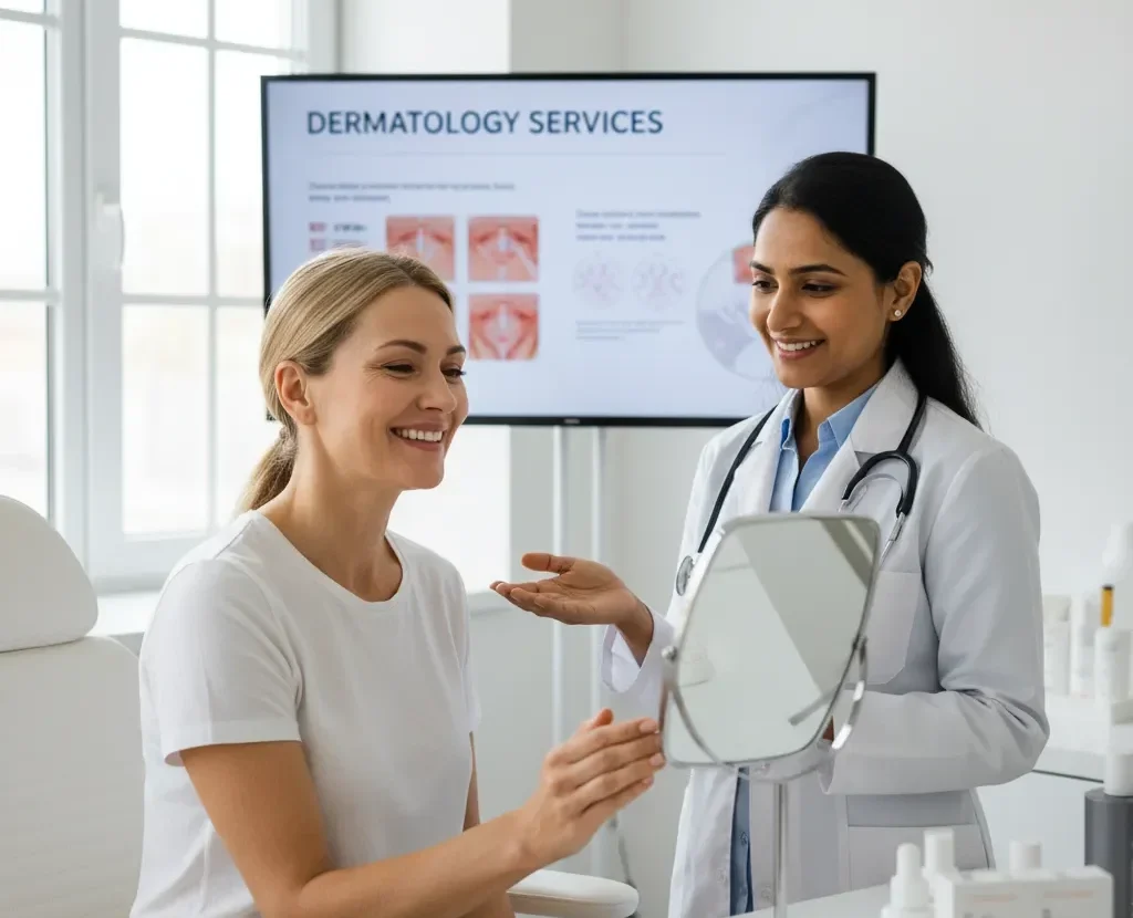 Expert dermatology consultation for skin care and cosmetic treatment in India